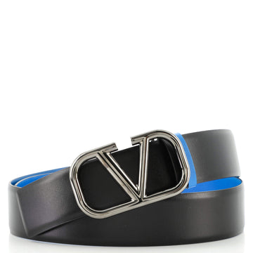 Valentino VLogo Reversible Belt Leather Wide