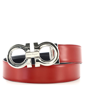 Salvatore Ferragamo Gancini Reversible Belt Leather Wide