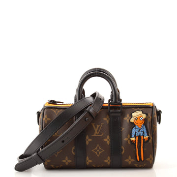 Louis Vuitton Keepall Bandouliere Bag Monogram Canvas with LV Friends Patch XS