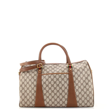 Gucci Vintage Convertible Duffle Bag GG Coated Canvas Medium