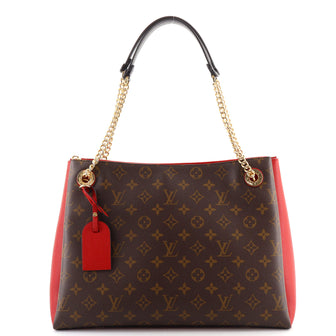 Louis Vuitton Surene Handbag Monogram Canvas with Leather MM