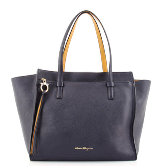 Salvatore Ferragamo Amy Tote Pebbled Leather Large
