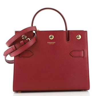 Burberry Title Top Handle Bag Leather Mini