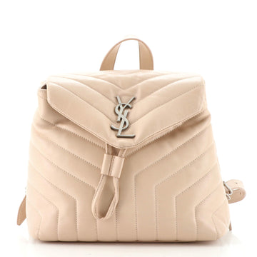Saint Laurent LouLou Backpack Matelasse Chevron Leather Small