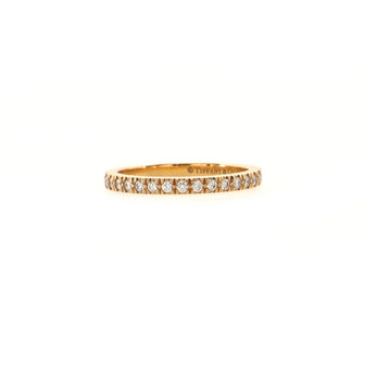 Tiffany & Co. Novo Band Ring 18K Rose Gold and Diamonds 2mm