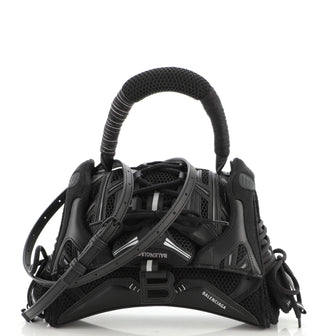 Balenciaga SneakerHead Top Handle Bag Mesh and Faux Leather Small