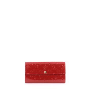 Louis Vuitton Sarah Wallet Monogram Vernis Red
