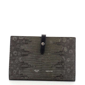 Celine Multifunction Strap Wallet Lizard Large