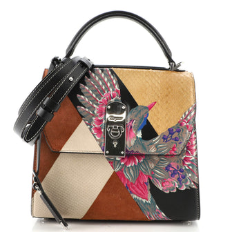 Salvatore Ferragamo Boxyz Top Handle Bag Mixed Media Small