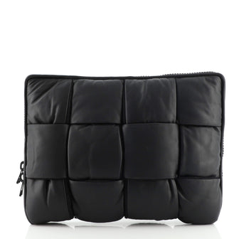 Bottega Veneta Laptop Pouch Padded Maxi Intrecciato Leather