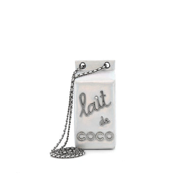 Chanel Limited Edition Lait de Coco Clutch Leather Mettalic