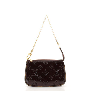 Louis Vuitton Pochette Accessoires Monogram Vernis with Monogram Canvas Mini