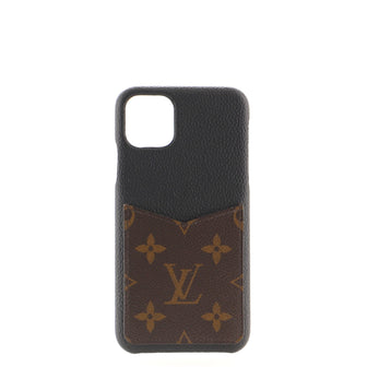 Louis Vuitton Bumper Case Leather with Monogram Canvas iPhone 11 Pro Max