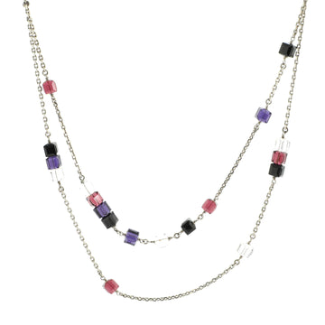Chanel CC Cube Station Long Necklace Metal with Crystals