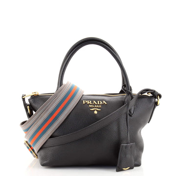 Prada Dual Strap Zip Tote Vitello Daino Small