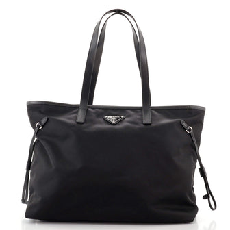 Prada Vela Zip Top Tote Tessuto Medium