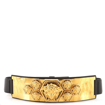 Versace Medusa Hass Brothers Waist Belt Leather with Metal