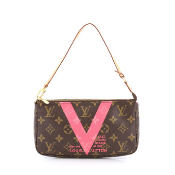 Louis Vuitton Pochette Accessoires Limited Edition Cities V Monogram Canvas brown