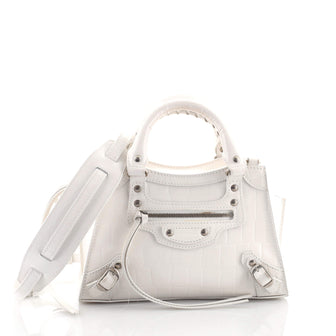 Balenciaga Neo Classic City Bag Crocodile Embossed Leather Mini