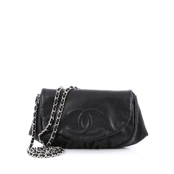 Chanel Half Moon Wallet on Chain Caviar black