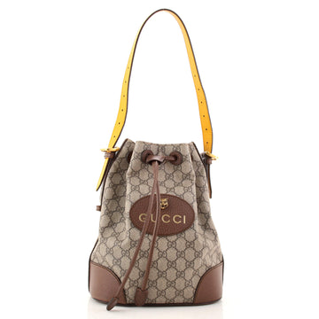 Gucci Neo Vintage Drawstring Bucket Backpack GG Coated Canvas Mini