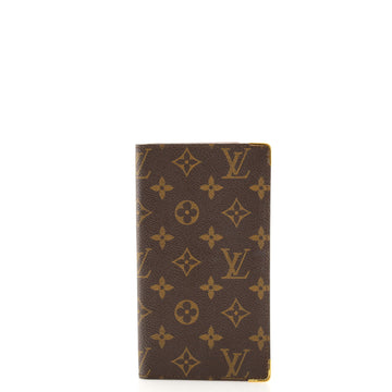 Louis Vuitton Porte Valeurs Checkbook Wallet Monogram Canvas