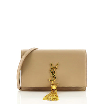 Saint Laurent Classic Monogram Tassel Chain Wallet Leather
