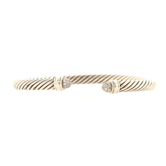 David Yurman Cable Classic Bracelet Sterling Silver with Diamonds 5mm