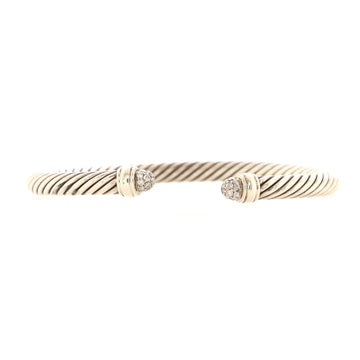 David Yurman Cable Classic Bracelet Sterling Silver with Diamonds 5mm