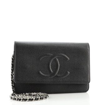 Chanel Timeless Wallet on Chain Caviar