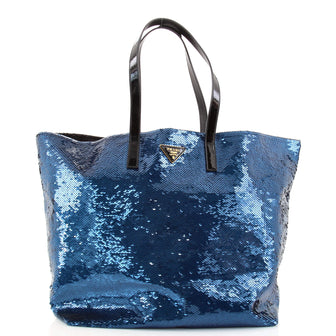 Prada Open Tote Sequins Large