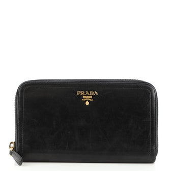 Prada Zip Around Wallet Leather Long
