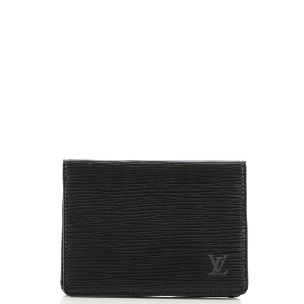 Louis Vuitton Vintage ID Card Holder Epi Leather Black 1051173