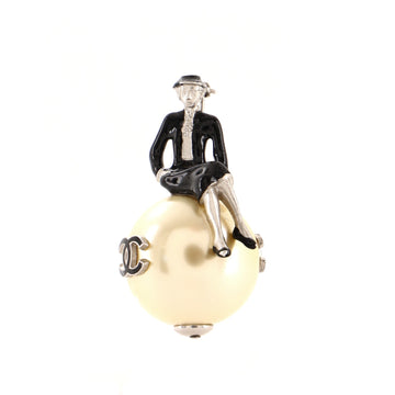 Chanel Coco Chanel Brooch Metal with Resin and Faux Pearl