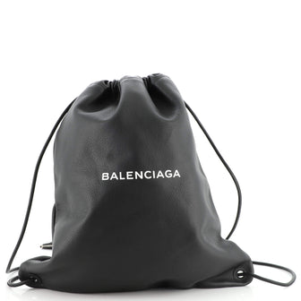 Balenciaga Everyday Drawstring Backpack Leather