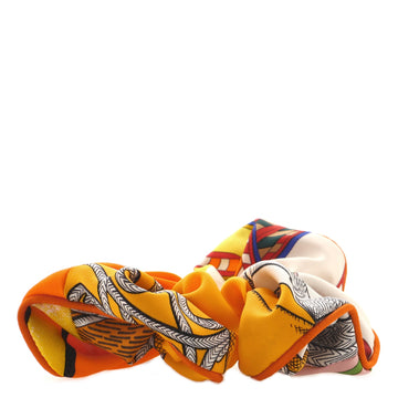 Hermes Claudia Scrunchie Printed Silk