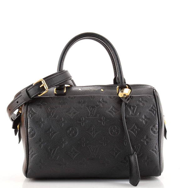 Louis Vuitton Speedy Bandouliere Monogram Empreinte 25 Black in