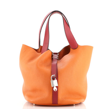 Hermes Bicolor Picotin Lock Bag Clemence with Swift GM