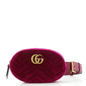 Gucci GG Marmont Belt Bag Matelasse Velvet