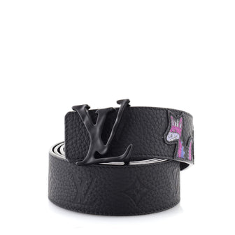 Louis Vuitton LV Initiales Belt LV Friends Printed Monogram Taurillon Leather Medium
