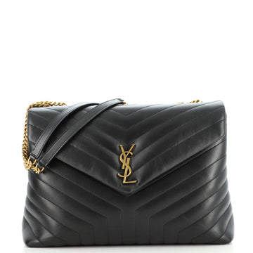 Saint Laurent LouLou Shoulder Bag Matelasse Chevron Leather Large