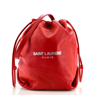 Saint Laurent Teddy Bucket Bag Leather Small