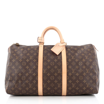 Louis Vuitton Keepall Bag Monogram Canvas 50 Brown