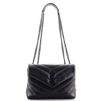 Saint Laurent LouLou Shoulder Bag Matelasse Chevron Leather Small