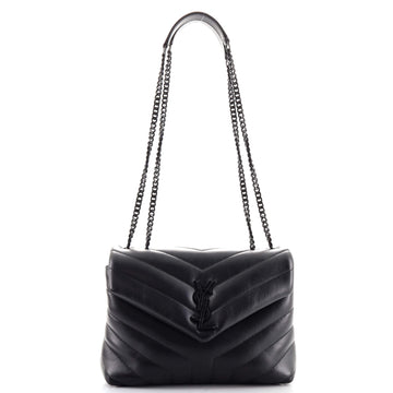 Saint Laurent LouLou Shoulder Bag Matelasse Chevron Leather Small
