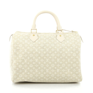 Louis Vuitton Speedy Handbag Mini Lin 30 White