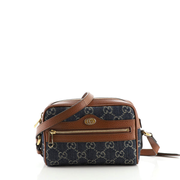 Gucci Ophidia Shoulder Bag GG Denim Mini Blue 1427841