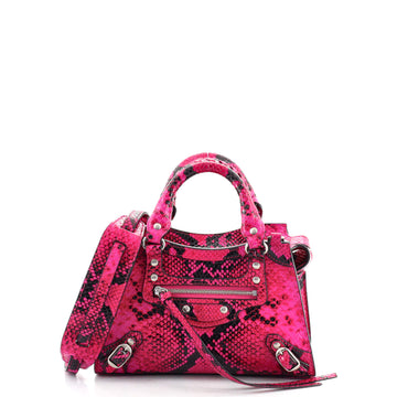 Balenciaga Neo Classic City Bag Python Embossed Leather Mini