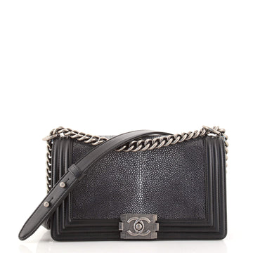 Chanel Boy Flap Bag Stingray Old Medium