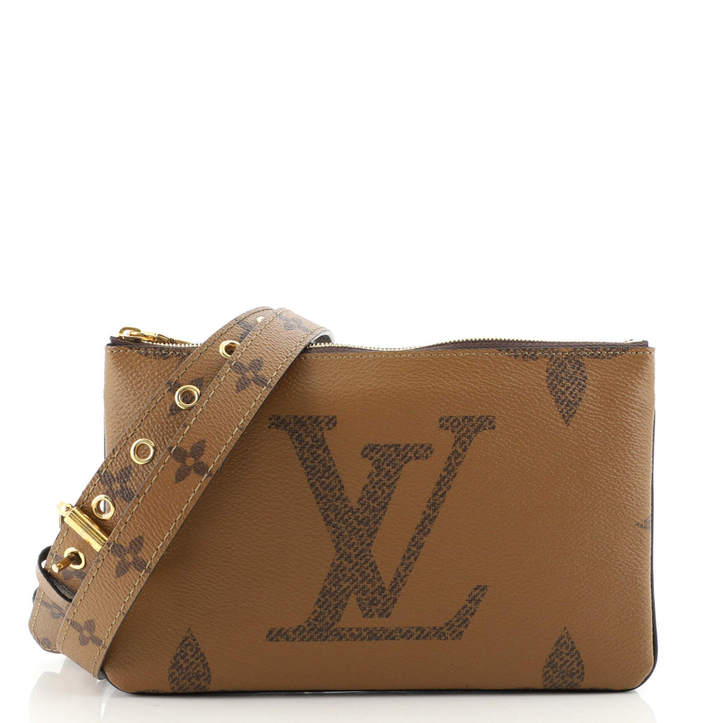 Louis Vuitton Double Zip Pochette Reverse Monogram Giant 142866